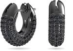 Swarovski, Dextera Kreolen, Ruthenierte Ohrringe mit Strahlenden Swarovski Kristallen