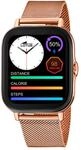 Lotus Damen Smartwatch Edelstahl Rosa - IP65 wasserdicht - Musiksteuerung, Schritt-