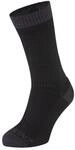 SealSkinz Waterproof Warm Weather Mid Length Sock Unisex Erwachsene, schwarz/grau, S