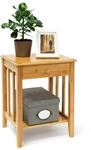 Relaxdays Bambus Beistelltisch mit Schublade H x B x T: ca. 51,5 x 40,5 x 30,5...