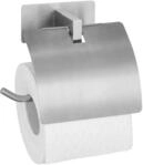 WENKO Turbo-Loc&reg; Toilettenpapierhalter Genova Matt mit Deckel, Wandhalter f&uuml;r