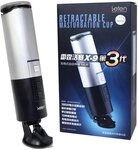 Leten X-9 Telescopisches Masturbationsger&auml;t, 700 g, Black - Silver