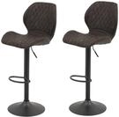 Hela Tische 2er Set Bistro-Barhocker Sonja, Vintage Braun