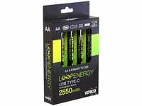 VERICO LoopEnergy AA 2550 Wiederaufladbare USB-C Batterie AA 1,5V 2550mWh...