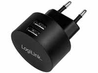 LogiLink PA0218 Fast Charging - USB Steckdosenadapter (2x USB-A, 10,5W) für