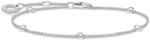 THOMAS SABO Armband wei&szlig;e Steine silber, 925 Sterlingsilber, 16-19 cm L&auml;nge