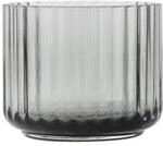 Lyngby Porcel&aelig;n Teelichthalter &Oslash;6.7 cm Lyngby aus mundgeblasenen Glas, grau