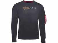 Alpha Industries Alpha Label Sweater Sweatshirt für Herren Greyblack