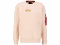 Alpha Industries Alpha Label Sweater Sweatshirt für Herren Pale Peach