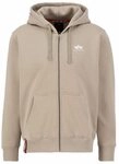 Alpha Industries Basic Zip Hoody SL Kapuzensweat f&uuml;r Herren Vintage Sand