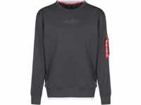 Alpha Industries Double Layer Sweater Sweatshirt für Herren Greyblack