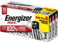 Energizer - MAX, 18+6 AAA-Batterien, Lange Lebensdauer für den täglichen...