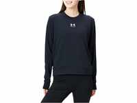 Under Armour Damen Rival Terry Crew Long-Sleeves, Black, M