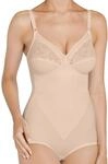 Triumph Damen Spitzen-Body Formfit BS X, ohne B&uuml;gel, ohne Polsterung, 95B, Skin
