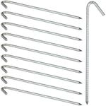 Relaxdays, silber XL Bodenanker im 10er Set, extrem stabile Erdanker,...