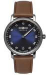 Zeppelin Damenuhr mit Lederband 36 MM ETA Quarz Monotimer Einzeigeruhr Datum...