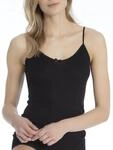 CALIDA Light Spaghetti-Top Damen, ohne st&ouml;renden Seitenn&auml;hte schwarz 48-50