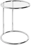 HAKU runder Beistelltisch mit Glasplatte Chrom Metall Couchtisch mit...