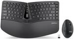 Perixx PERIDUO-606 Wireless Mini Ergonomic Keyboard with Portable Vertical Mouse -