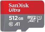 SanDisk Ultra 512 GB microSDXC UHS-I-Karte f&uuml;r Chromebook mit SD-Adapter (F&uuml;r