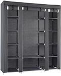Ribelli Kleiderschrank Stoffschrank mit 12 F&auml;cher und Kleiderstange, ca. 175 x 150 x