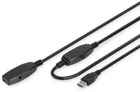 DIGITUS Aktives USB 3.0 Verl&auml;ngerungskabel 15 m