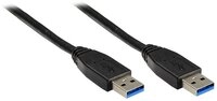 Anschlusskabel USB 3.0 Stecker A an Stecker A, schwarz, 0,5m, Good Connections&reg;