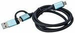 i-tec USB-C auf USB-C Kabel mit integriertem USB 3.0 Adapter, 100cm
