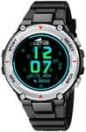 Lotus Herren Smartwatch - Intelligente Uhr Schwarzer Milit&auml;r-Kautschuk - Wasserdicht