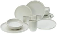 CreaTable, 33066, Serie Uno offwhite, 16-teiliges Geschirrset, Kombiservice aus