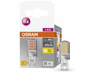 OSRAM Star PIN LED-Lampe für G9-Sockel, klares Glas ,Warmweiß (2700K), 470...