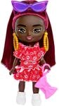 Barbie Extra Mini Minis, Extra Mini Minis Schwarze Barbiepuppe mit roten Haaren,