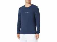 Calvin Klein Herren Sweatshirt L/S Crew Neck ohne Kapuze, Blau (Blueberry), M