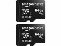Amazon Basics MicroSDXC, mit SD Adapter, A2, U3, Lesegeschwindigkeit bis zu 100...