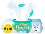 Pampers Harmonie Aqua Feuchtt&uuml;cher 6 Packungen mit jeweils 48 Feuchtt&uuml;chern, 288