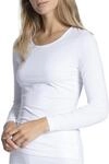 CALIDA Natural Comfort Langarmshirt Damen, Rundhals, aus hochwertiger Baumwolle,