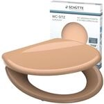 SCH&Uuml;TTE WC-Sitz Duroplast BEIGE, Toilettensitz mit Absenkautomatik und