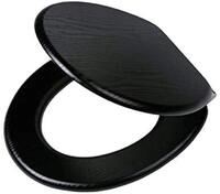 Tiger 252030746 WC-Sitz Blackwash in Holzoptik mit Absenkautomatik, schwarz