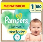Pampers Harmonie Windeln Gr&ouml;&szlig;e 1, 180 Windeln, 2kg-5kg, sanfter Hautschutz mit