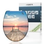 SCH&Uuml;TTE WC-Sitz SUNSET mit Absenkautomatik und Schnellverschluss aus Duroplast,