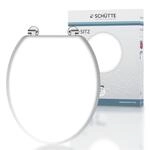 SCH&Uuml;TTE WC-Sitz WHITE, Holzkern Toilettendeckel, Klodeckel Wei&szlig; 84000