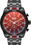 Diesel Herrenuhr Split, Chronographenwerk, 51 mm schwarzes Edelstahlgeh&auml;use mit