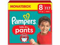Pampers Windeln Pants Größe 8 (19kg+) Baby-Dry, MONATSBOX, Windelhöschen mit...