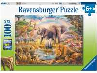 Ravensburger Kinderpuzzle - Afrikanische Savanne - 100 Teile Puzzle für Kinder...
