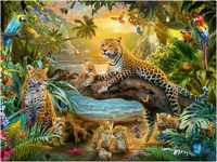 Ravensburger Puzzle 17435 Leopardenfamilie im Dschungel - 1500 Teile Puzzle für