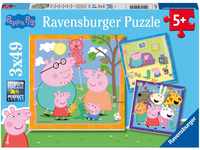 Ravensburger Kinderpuzzle 05579 - Peppas Familie und Freunde - 3x49 Teile Peppa...