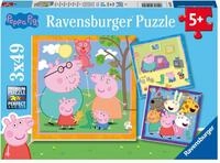 Ravensburger Kinderpuzzle 05579 - Peppas Familie und Freunde - 3x49 Teile Peppa...