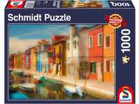 Schmidt Spiele 58991 Bunte Häuser der Insel Burano, 1000 Teile Puzzle
