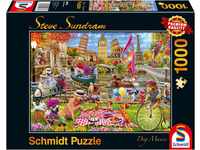 Schmidt Spiele 59978 Steve Subdram, Hundewahnsinn, 1000 Teile Puzzle