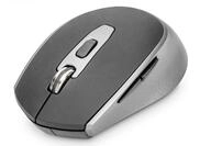 DIGITUS Kabellose Optische Maus 6D, 2.4 GHz 800/1000/1600 DPI, Schwarz-Grau